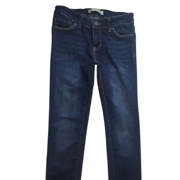 Levis 710 Jeans Size 8 Reg Girls Super Skinny Stretch Blue Denim Dark Wash - Picture 2 of 16